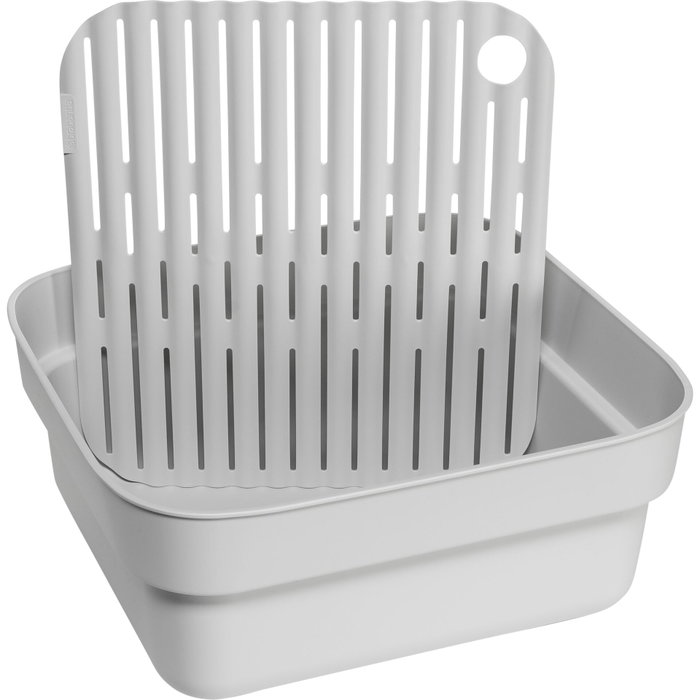 Brabantia Bol de Fregadero con Escurridor Gris Claro