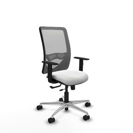 PIQUERAS Y CRESPO Silla de oficina Zulema con mecanismo Sincro/Traslack Blanco y Gris
