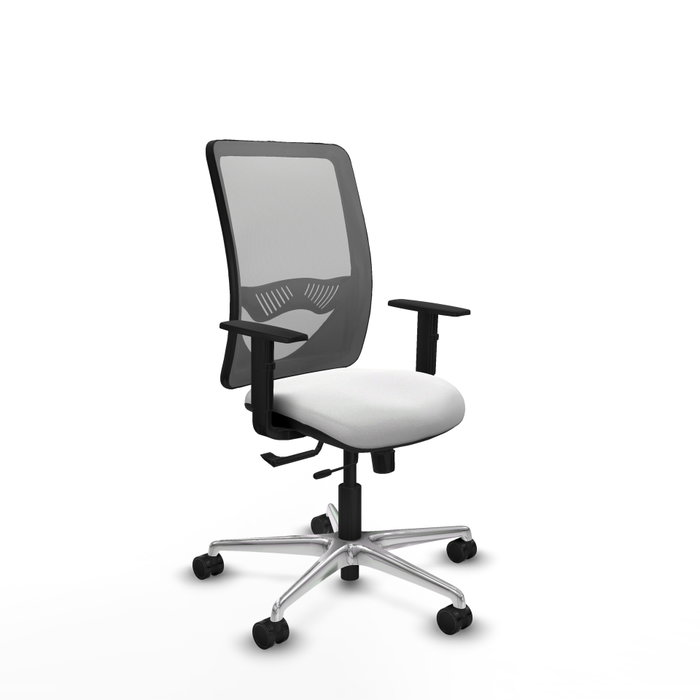 PIQUERAS Y CRESPO Silla de oficina Zulema con mecanismo Sincro/Traslack Blanco y Gris PIQUERAS Y CRESPO Silla de oficina Zulema con mecanismo Sincro/Traslack Blanco y Gris