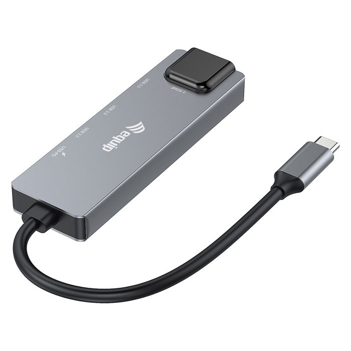 EQUIP 133496 Adaptador USB-C a RJ45 2500 Mbps con 2x USB 3.2 + 1x USB-C y 100W PD