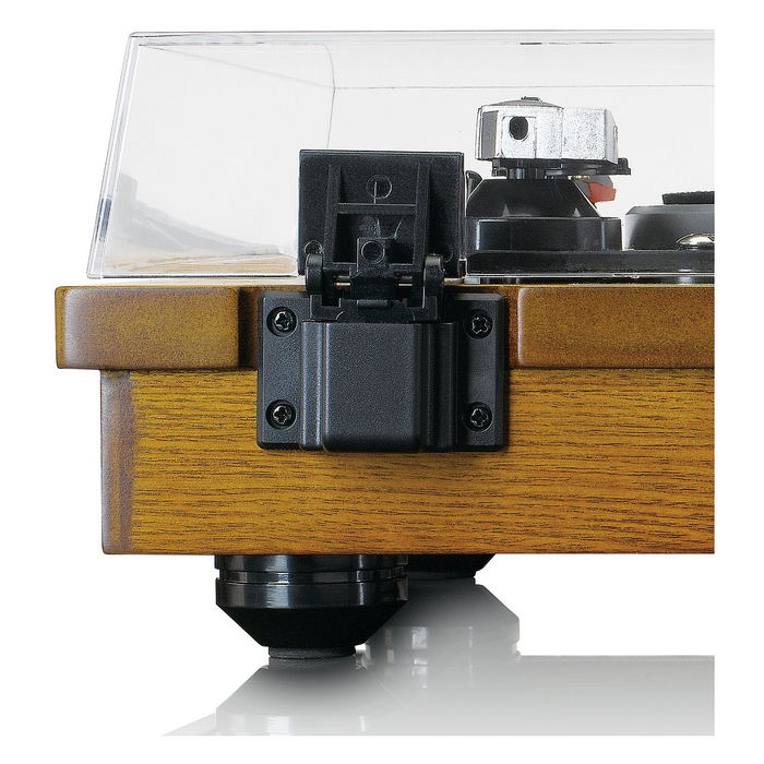 Lenco LS-55WA Altavoz Bluetooth Portátil con Radio, USB, NFC, Parlante Estéreo de 2 Canales y Sonido Potente en Caja de Madera de Nuez