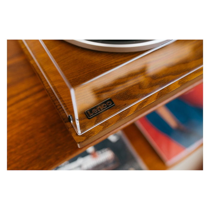 Lenco LS-55WA Altavoz Bluetooth Portátil con Radio, USB, NFC, Parlante Estéreo de 2 Canales y Sonido Potente en Caja de Madera de Nuez