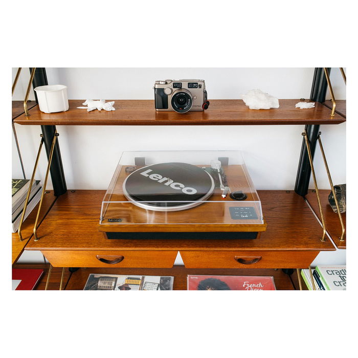 Lenco LS-55WA Altavoz Bluetooth Portátil con Radio, USB, NFC, Parlante Estéreo de 2 Canales y Sonido Potente en Caja de Madera de Nuez