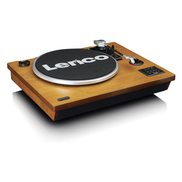 Lenco LS-55WA Altavoz Bluetooth Portátil con Radio, USB, NFC, Parlante Estéreo de 2 Canales y Sonido Potente en Caja de Madera de Nuez