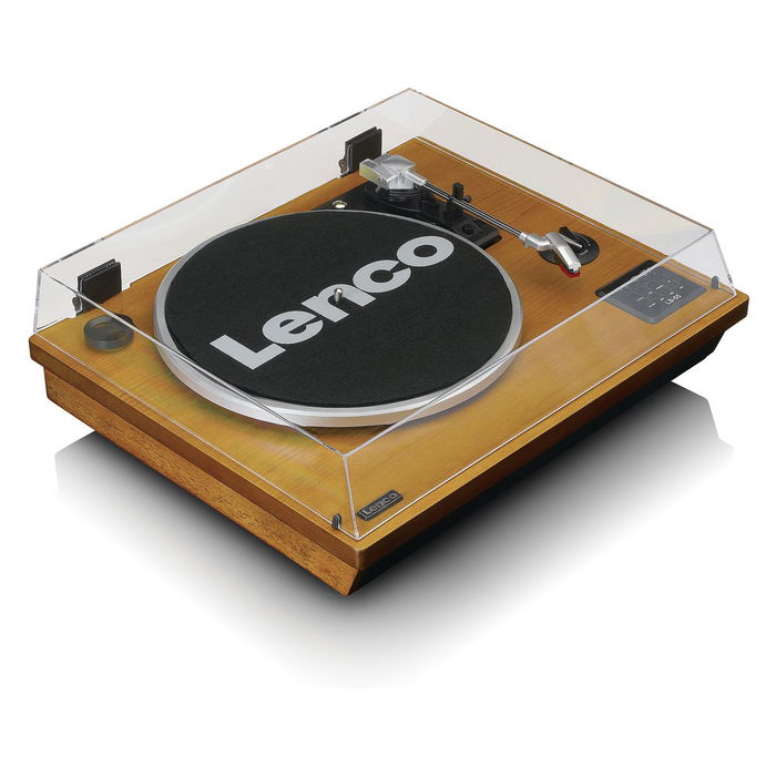 Lenco LS-55WA Altavoz Bluetooth Portátil con Radio, USB, NFC, Parlante Estéreo de 2 Canales y Sonido Potente en Caja de Madera de Nuez