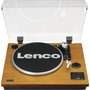 Lenco LS-55WA Tocadiscos de Vinilo Semiautomático con Bluetooth, USB y Altavoces, Madera Walnut
