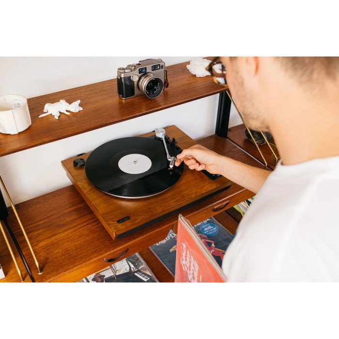Lenco LS-55WA Tocadiscos de Vinilo Semiautomático con Bluetooth, USB y Altavoces, Madera Walnut Lenco LS-55WA Tocadiscos de Vinilo Semiautomático con Bluetooth, USB y Altavoces, Madera Walnut