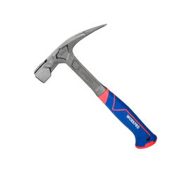 WORKPRO Martillo de Tejador de una Pieza, 560 g, Acero al Carbono Forjado con Mango de Goma Texturizada y Soporte Magnético para Clavos