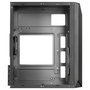 Mars Gaming Caja Gaming MC-S1 Compacta Micro-ATX Negra con Iluminación ARGB Frontal, Ventana Lateral y Ventilador FRGB Trasero Incluido