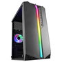 Mars Gaming Caja Gaming MC-S1 Compacta Micro-ATX Negra con Iluminación ARGB Frontal, Ventana Lateral y Ventilador FRGB Trasero Incluido