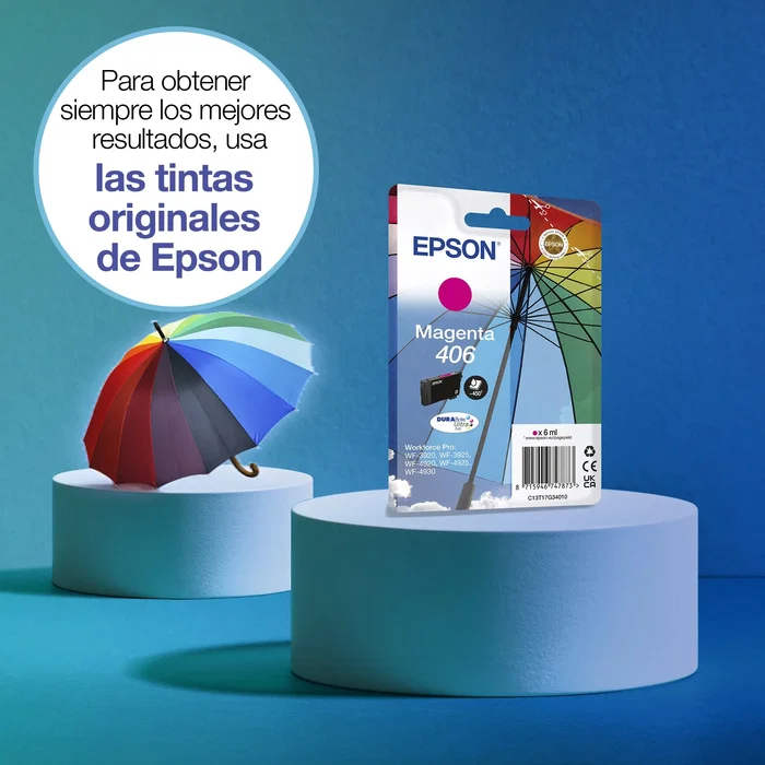 Epson Cartucho de Tinta Magenta 406 DURABrite Ultra