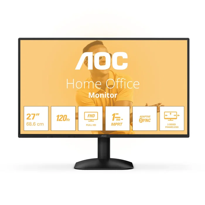 Monitor aoc 27" 27b31h fhd ips 120hz 1ms 300cd m2 d-sub hdmix2 dp
