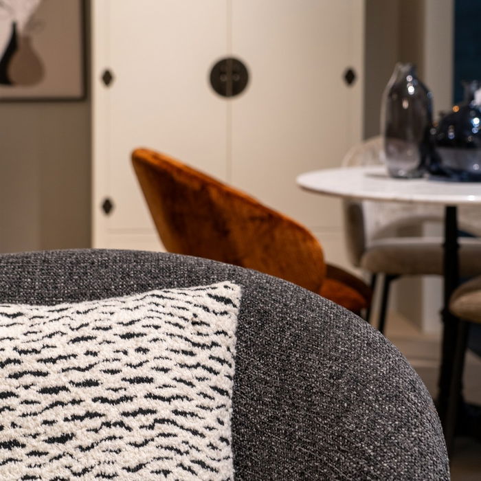 Cojín Blanco y Negro Algodón / Poliéster 40 X 60 cm (Set de 2)