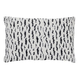 Cojín Blanco y Negro Algodón / Poliéster 40 X 60 cm (Set de 2)