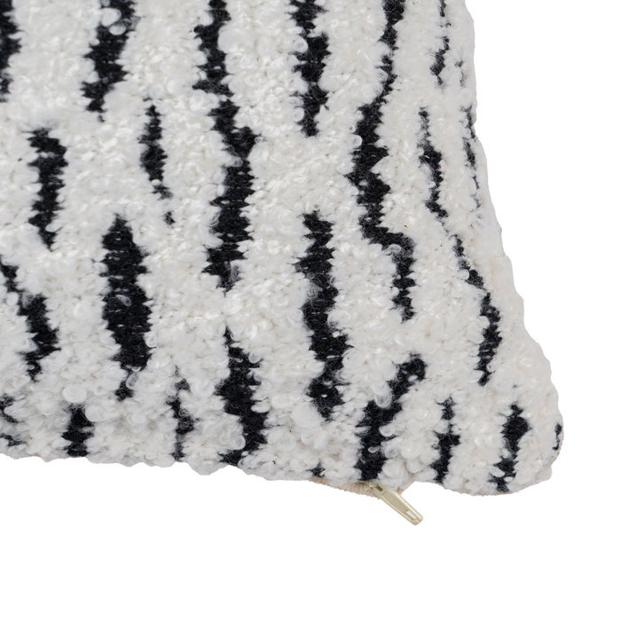 Cojín Blanco y Negro Algodón / Poliéster 40 X 60 cm (Set de 2)