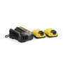 Stanley Fatmax Kit de 2 Baterías 18 V 2 Ah y Cargador 2 A V20