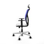 PIQUERAS Y CRESPO Silla de oficina Motilla con mecanismo Sincro Azul y Blanco