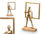 Giftdecor Soporte de Decoración Hombre Marco Dorado