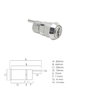 WOLFPACK LINEA PROFESIONAL Cerradura de Mueble para Cajón con Llave Excéntrica 336 mm Cromada