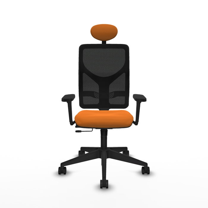 PIQUERAS Y CRESPO Silla de oficina Motilla Naranja/Negro con Mecanismo Sincro/Traslack