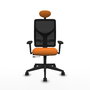PIQUERAS Y CRESPO Silla de oficina Motilla Naranja/Negro con Mecanismo Sincro/Traslack