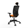PIQUERAS Y CRESPO Silla de oficina Motilla Naranja/Negro con Mecanismo Sincro/Traslack