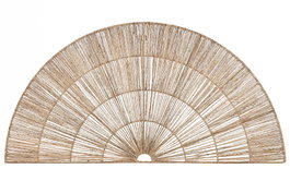 DKD Home Decor Decoración de Pared Yute y Metal Natural 110x55 cm