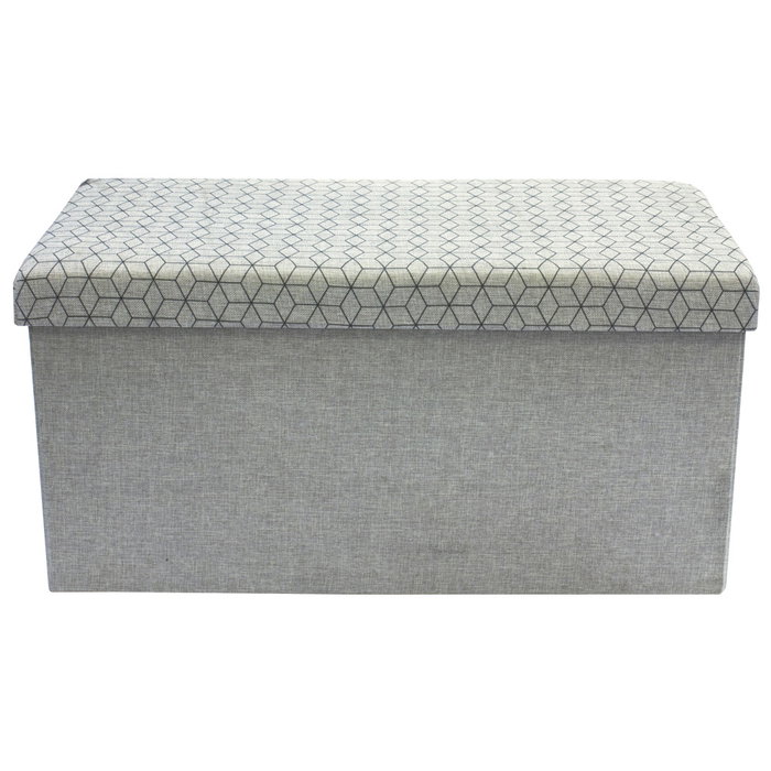 Home Deco Factory Banco Puf Plegable Gris Claro