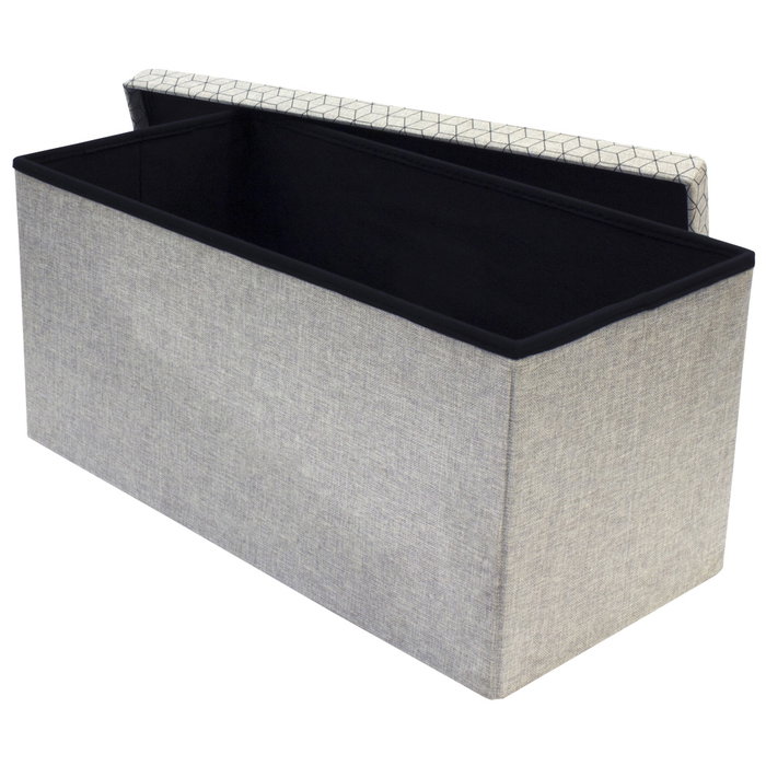 Home Deco Factory Banco Puf Plegable Gris Claro