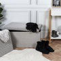 Home Deco Factory Banco Puf Plegable Gris Claro