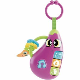 Lisciani Giochi Berenjena - Sonajero Electrónico Carotina Baby con Melodías y Mordedores