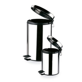 Astroluxe Ovinox Papelera con Tapa y Pedal, Acero Inoxidable, 5 Litros, 27 cm Alto x 20 cm Diámetro
