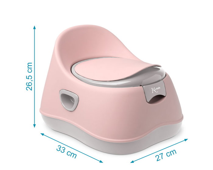 KioKids Orinal Infantil Con Tapa Rosa y Gris para +12 Meses con Asas Antideslizantes KioKids Orinal Infantil Con Tapa Rosa y Gris para +12 Meses con Asas Antideslizantes