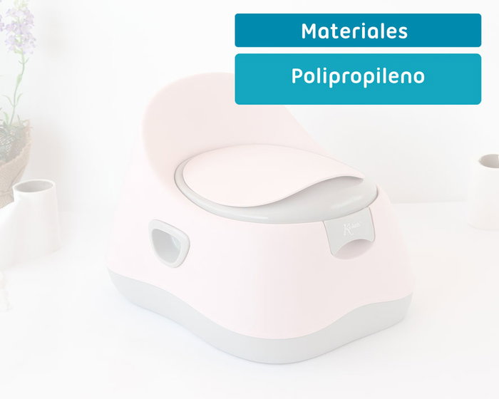 KioKids Orinal Infantil Con Tapa Rosa y Gris para +12 Meses con Asas Antideslizantes KioKids Orinal Infantil Con Tapa Rosa y Gris para +12 Meses con Asas Antideslizantes
