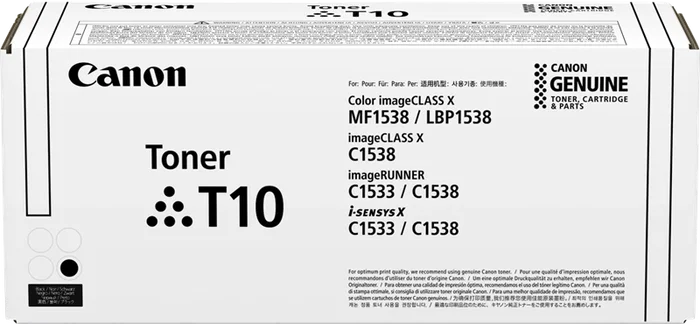 Canon T10 Cartucho de Tóner Negro XL Canon T10 Cartucho de Tóner Negro XL