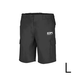 Edm Merchandising Bermuda Negra Talla L Serigrafiada 65% Poliéster 35% Algodón