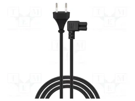 SAVIO Cable de alimentación H03VV-F 2x0,75mm2 Negro 5m