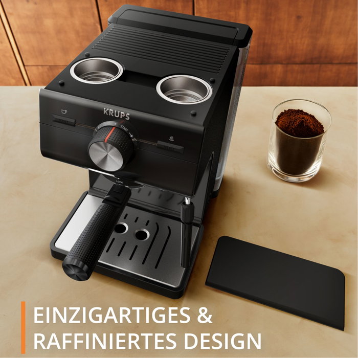 Krups Authentic XP381810 Cafetera Espresso Semi-automática Negra Krups Authentic XP381810 Cafetera Espresso Semi-automática Negra