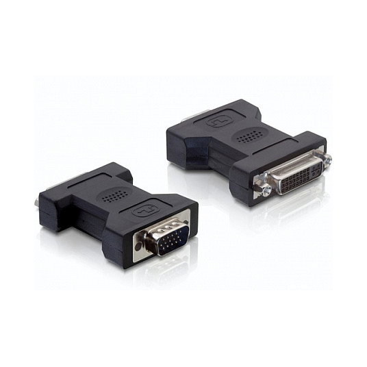DeLOCK 65017 Adaptador DVI-I Macho a VGA 15 Pines Hembra Negra