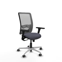 PIQUERAS Y CRESPO Silla de oficina Zulema con mecanismo Sincro, Brazos 3D y Malla Gris