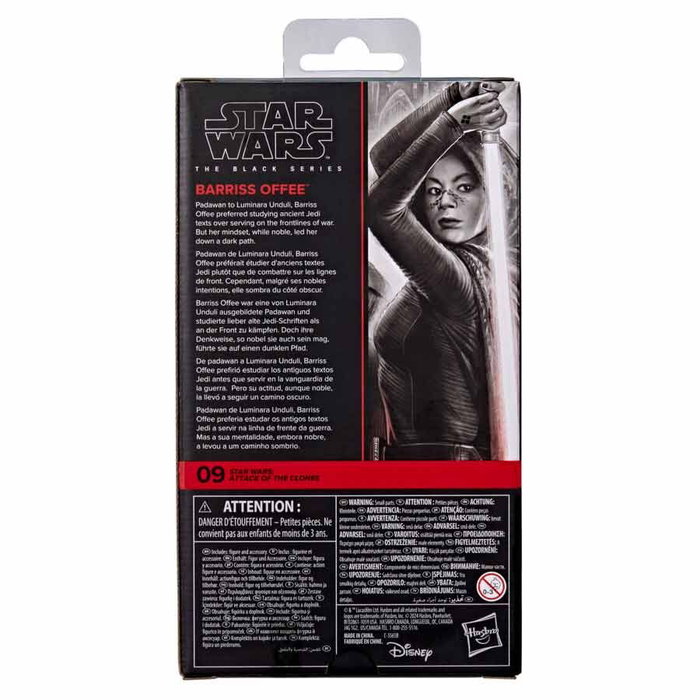 Hasbro Figura Barriss Offee El Ataque de los Clones Star Wars The Black Series 15cm Articulada con Accesorio Hasbro Figura Barriss Offee El Ataque de los Clones Star Wars The Black Series 15cm Articulada con Accesorio