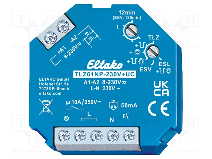 Eltako TLZ61NP-230V+UC Temporizador para luces de escalera 1S (V) Eltako TLZ61NP-230V+UC Temporizador para luces de escalera 1S (V)