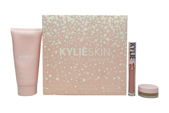 Kylie By Kylie Jenner Kylie Skin Gift Set 120ml Cleanser + 10g Lip Scrub + 3ml Liquid Lipstick