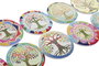DKD Home Decor Posavasos Árbol de la Vida Multicolor