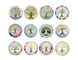 DKD Home Decor Posavasos Árbol de la Vida Multicolor