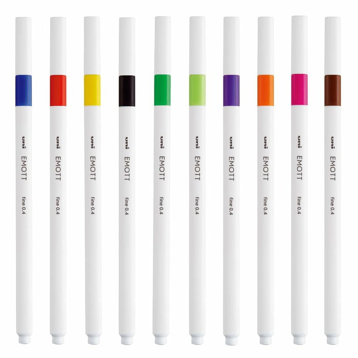 Uni-Ball Emott Estuche de 10 Rotuladores Colores Esenciales