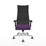 PIQUERAS Y CRESPO Sillón Albacete Mecanismo Sincro Morado y Negro
