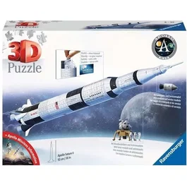 Ravensburger Puzzle 3D Cohete Espacial Saturno V 440 Piezas Licensed NASA A Partir de 8 Años