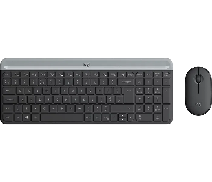 Logitech Slim Wireless Combo MK470 Grafito QWERTZ