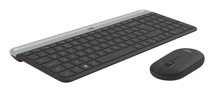 Logitech Combo Teclado y Ratón Inalámbrico MK470 Slim, Diseño Delgado y Silencioso, Inalámbrico 2.4GHz USB Plug-and-Play, Batería Larga Duración